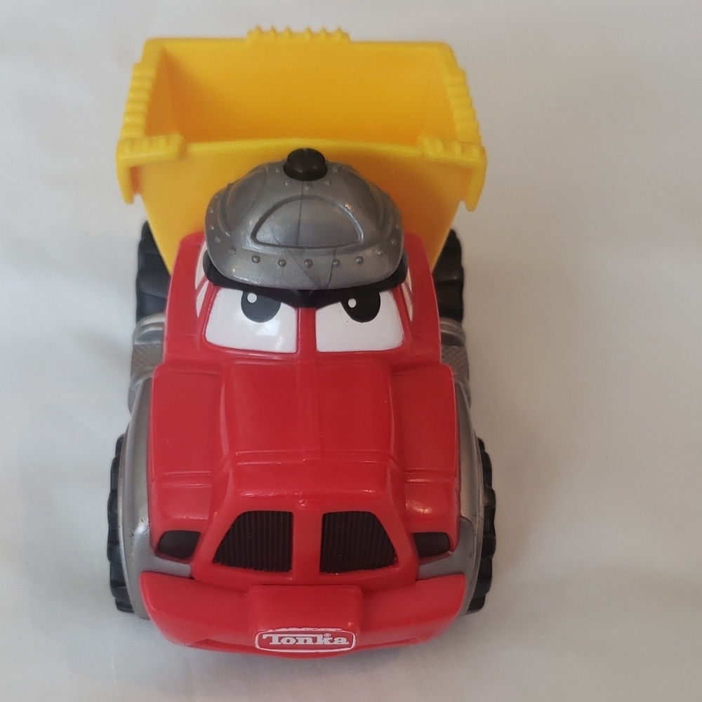 Tonka Red and Yellow Cartoon-Face "Chuck" Dump Truck Toy